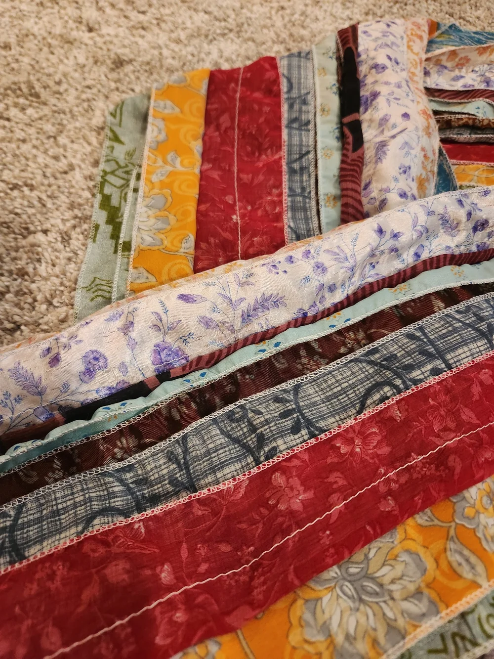 Sari Silk Multicolor Lightweight Women's Scarf